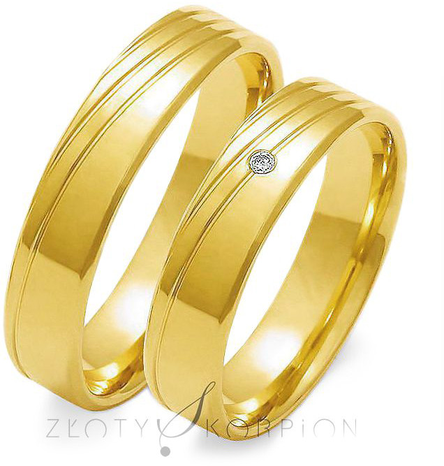Złoty Skorpion Obrączki ślubne wzór Au-O133 Au-O133