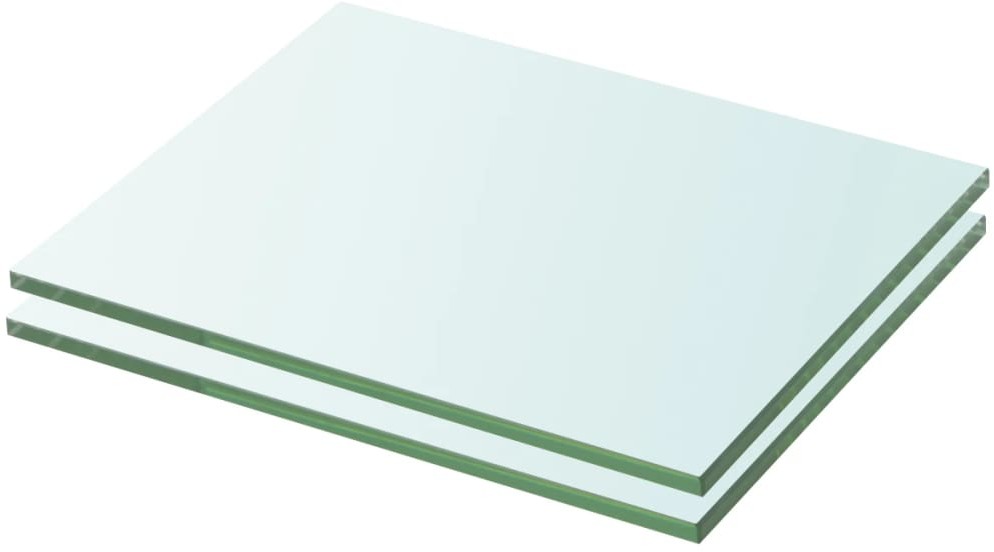 vidaXL vidaXL Półki, 2 szt., panel z przezroczystego szkła, 20 x 20 cm