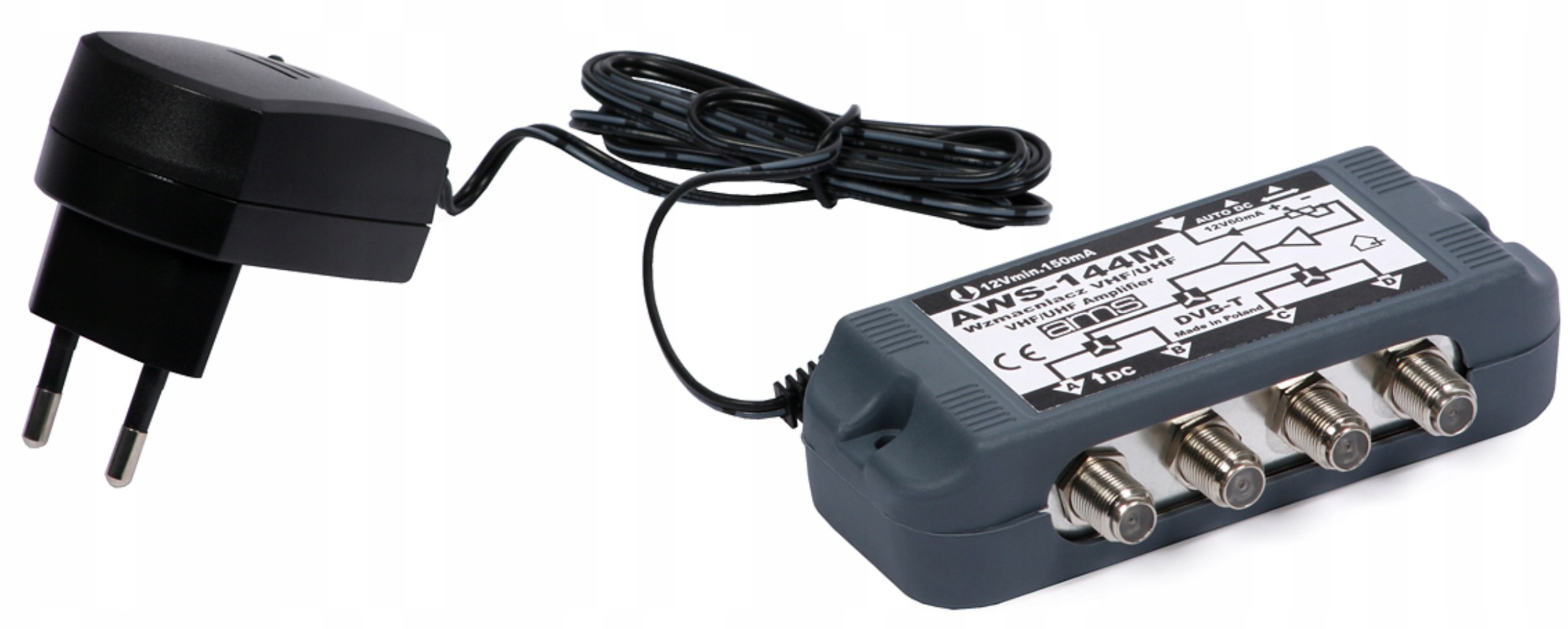 Wzmacniacz Regulowany Dvb-t AWS-144M 12/15 dB