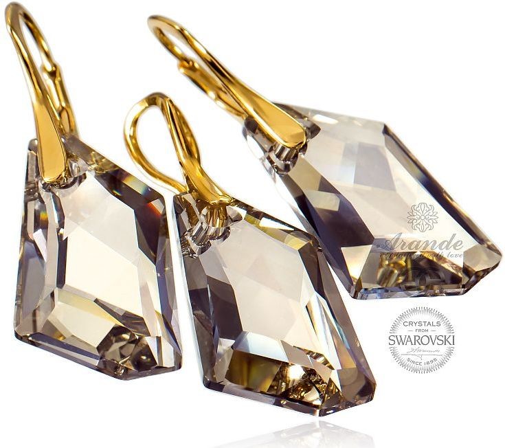 Arande SWAROVSKI komplet SILVER SHADE ZŁOTE SREBRO 701138