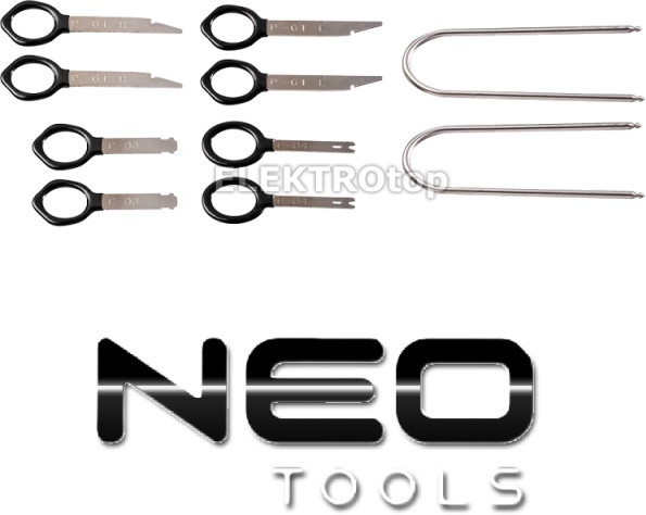 NEO-TOOLS NEO 11-826 | Zestaw do demontażu radioodbiorników samochodowych, 10 szt. 11-826