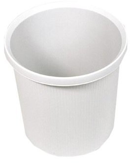 Helit h6105782 obiekt kosz na papier Linear, o strukturze paski, pojemność 18 litrów, szary H6105782