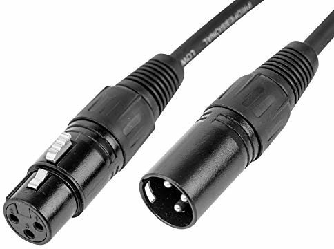 CASCHA CASCHA Premium kabel mikrofonowy XLR gniazdo na XLR (3 m, czarny) - High Quality Audio Microphone Cable HH 2087