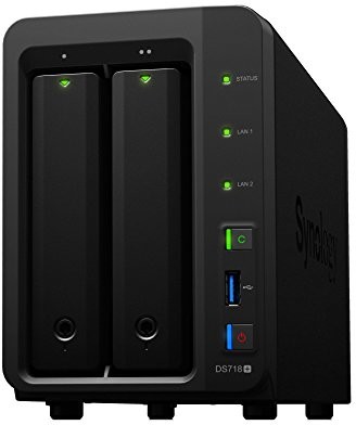 Synology ds718 obudowa typu desktop + 2 Bay NAS, czarny 4 TB 187009