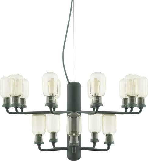 Normann Copenhagen Żyrandol Amp mały złotozielony 502077