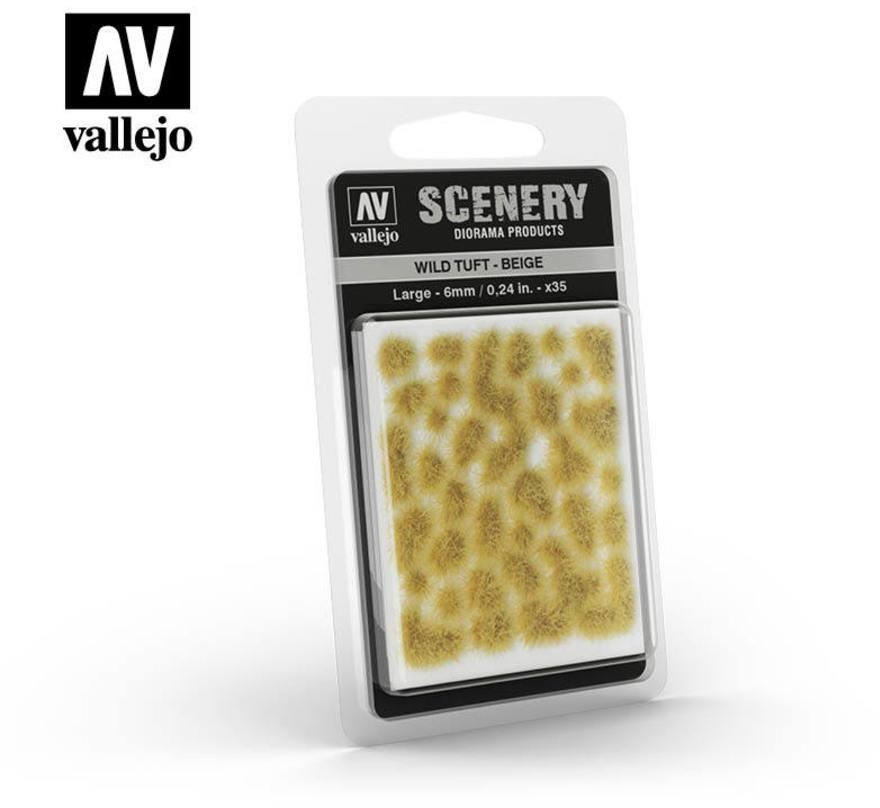 Vallejo Kępki samoprzylepne beżowe - Wild Tuft Beige 6mm / 35 szt. Vallejo SC420