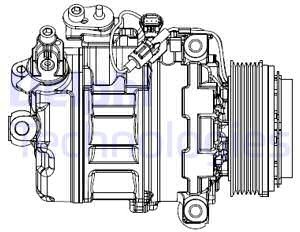 DELPHI Kompresor, klimatyzacja CS20547 CS20547