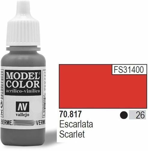 VALLEJO Farba Nr26 Sca rlet Matt 17ml