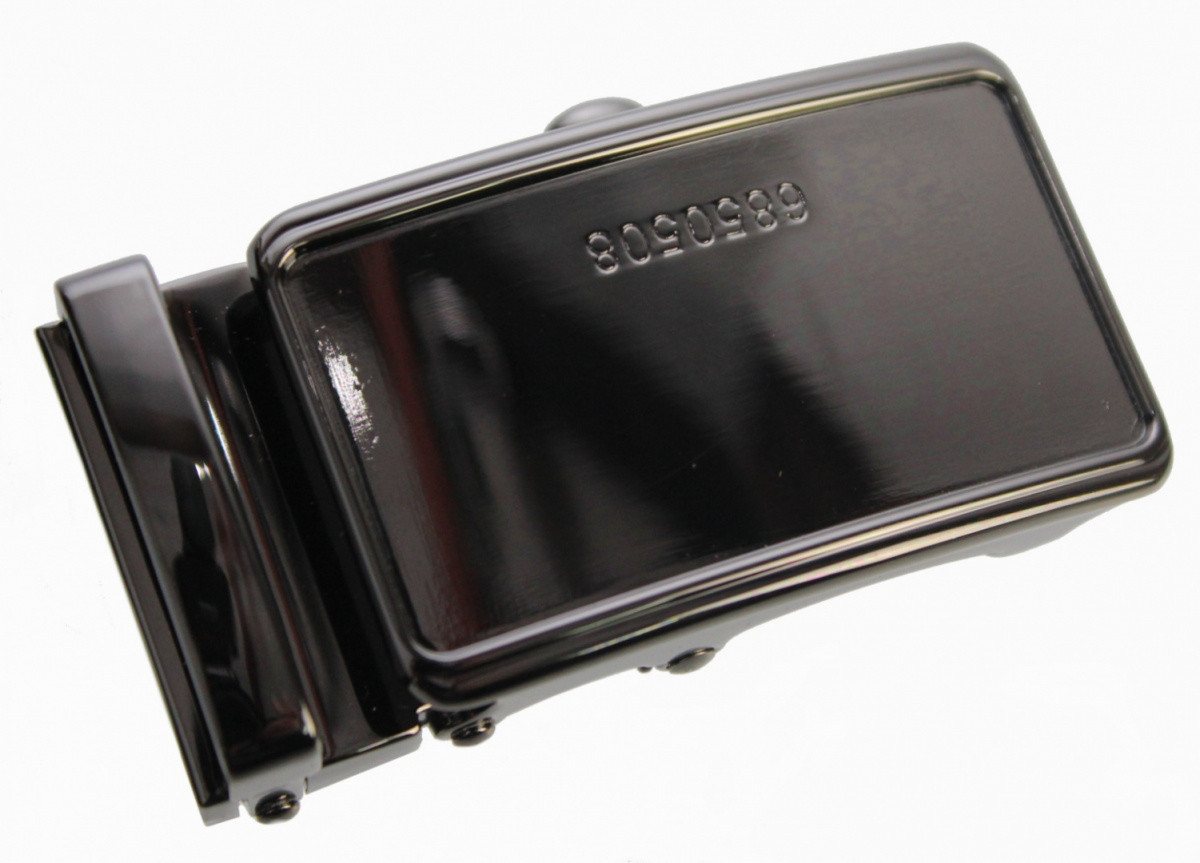 PolskaGalanteria.pl Klamra Do Paska Męskiego Skórzanego Z Mechanizmem Samozaciskowym 35 mm Wytłoczona Ciemna 6850508