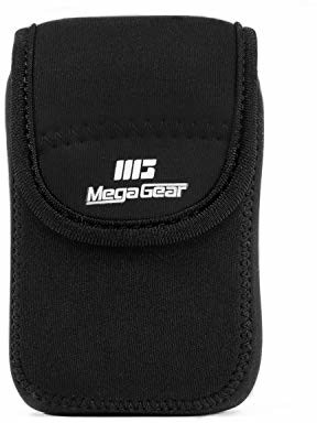 Megagear MG704 ultralekkie neoprenowe etui na aparat kompatybilny z Panasonic Lumix DC-TZ95, DC-TZ90, DMC-TZ80 - czarne MG704