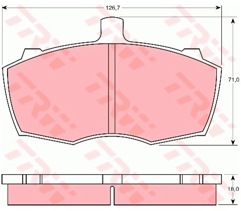 TRW Zestaw klocków hamulcowych, hamulce tarczowe GDB760