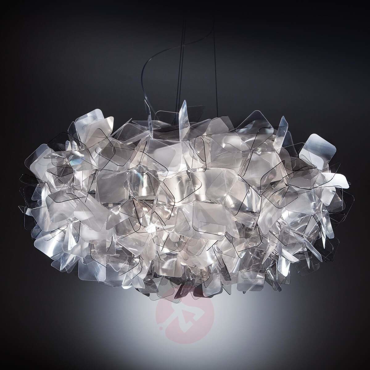 Ekscytująca lampa wisząca CLIZIA, barwy dymu