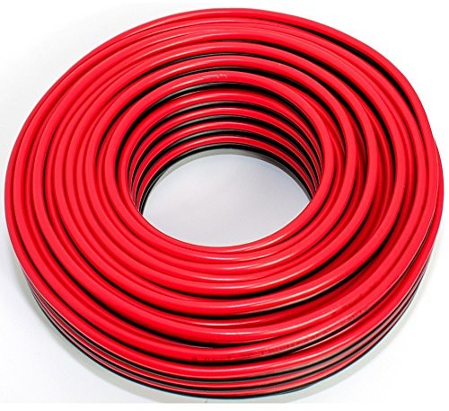 Seki Przewód głośnikowy 25 m  2 X 4 mm  100% CCA MIEDŹ; kabel audio czerwony/czarny 311997