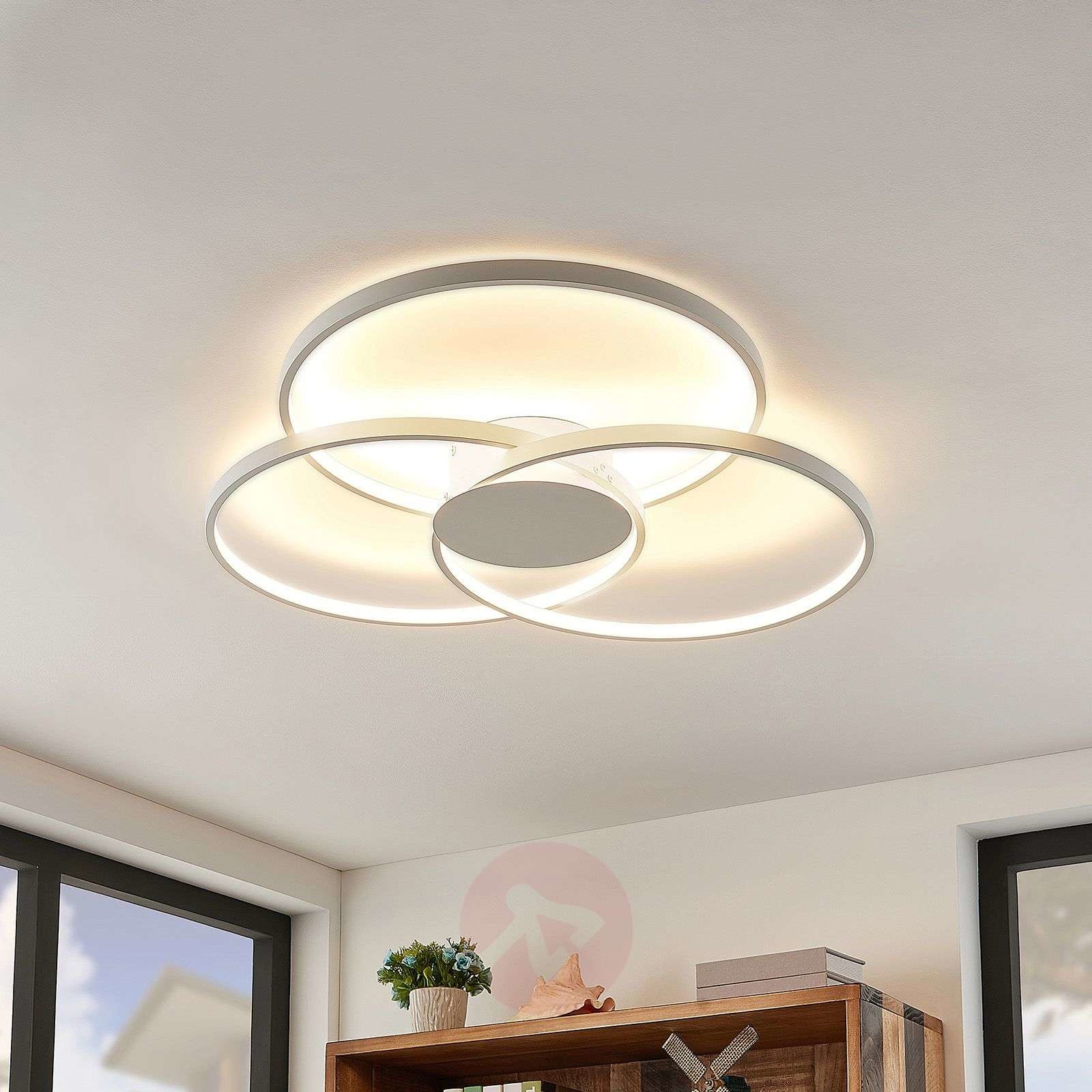 Lindby Riley lampa sufitowa LED, ściemniana, biała