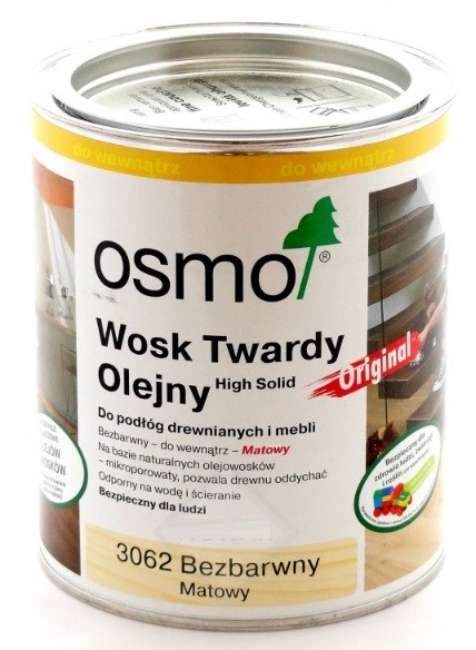 Osmo WOSK TWARDY OLEJNY- mat (3062), 750ml