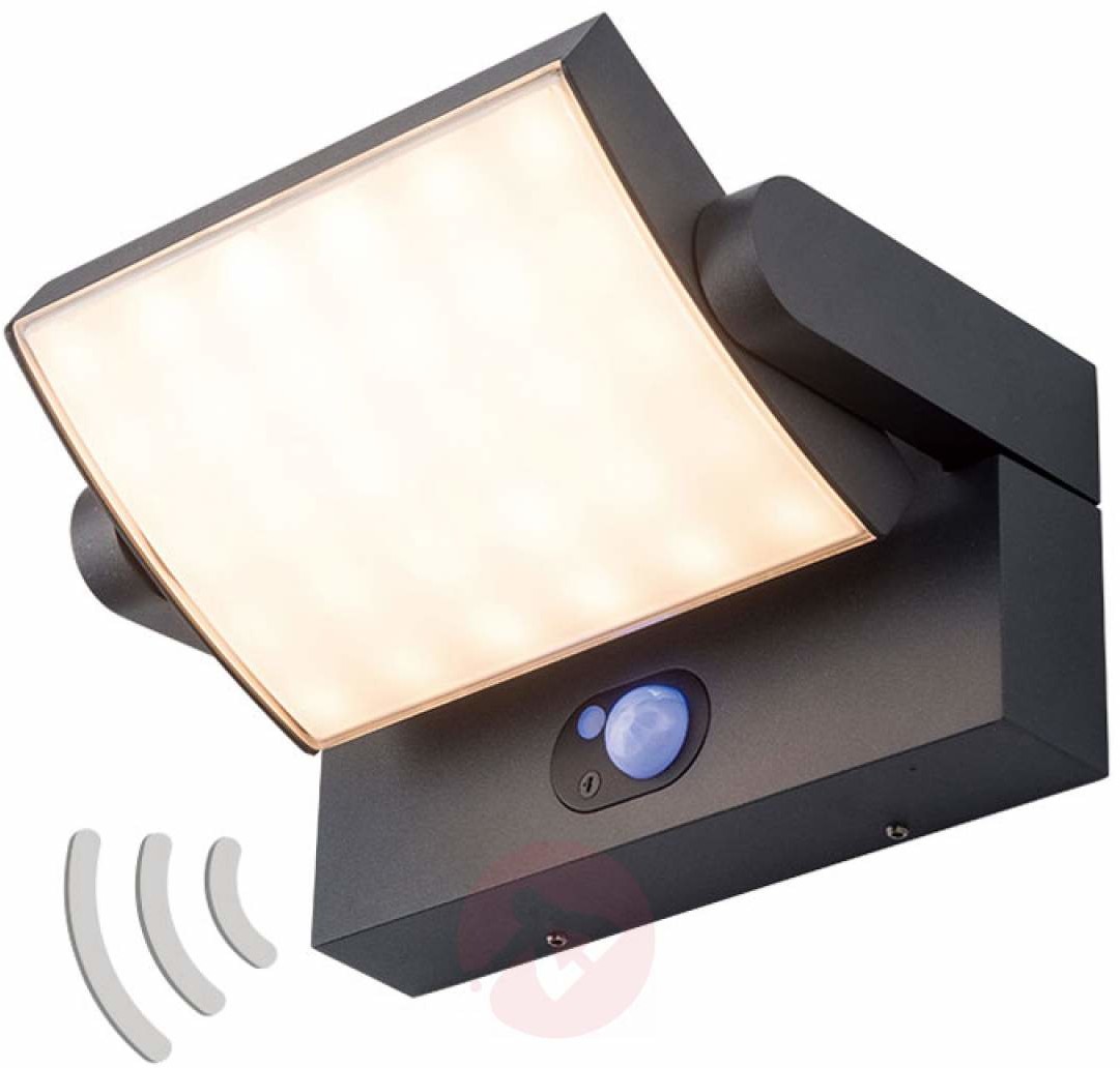 Lampenwelt com Solarny kinkiet zewnętrzny LED Sherin z czujnikiem