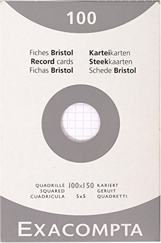 Exacompta 13202e 100 fiszek, 100 X 150 (5 X 5) 13202E