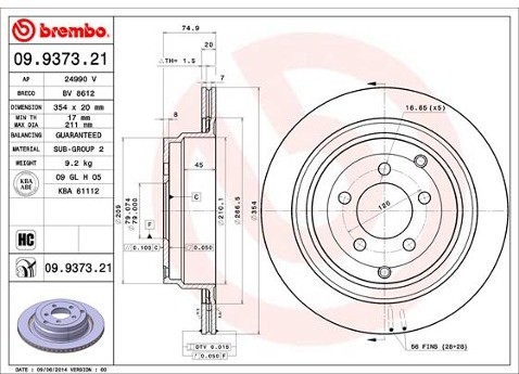 BREMBO 09.9373.21