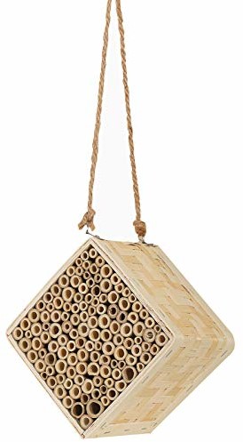 Dehner Natura Monza domek dla owadów, ok. 15,5 x 15 x 15,5 cm, drewno bambusowe/sklejka, naturalne