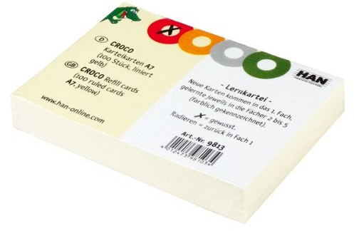 Han Fiszki, A8, w linie, 100 sztuk/opakowanie, żółty 9812