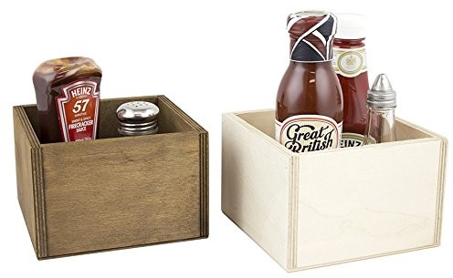 Chalkboards UK Uchwyt na przyprawy i sosów, kwadratowa, ciemny brąz (wymiary: 150 MM X 100 MM) WC942