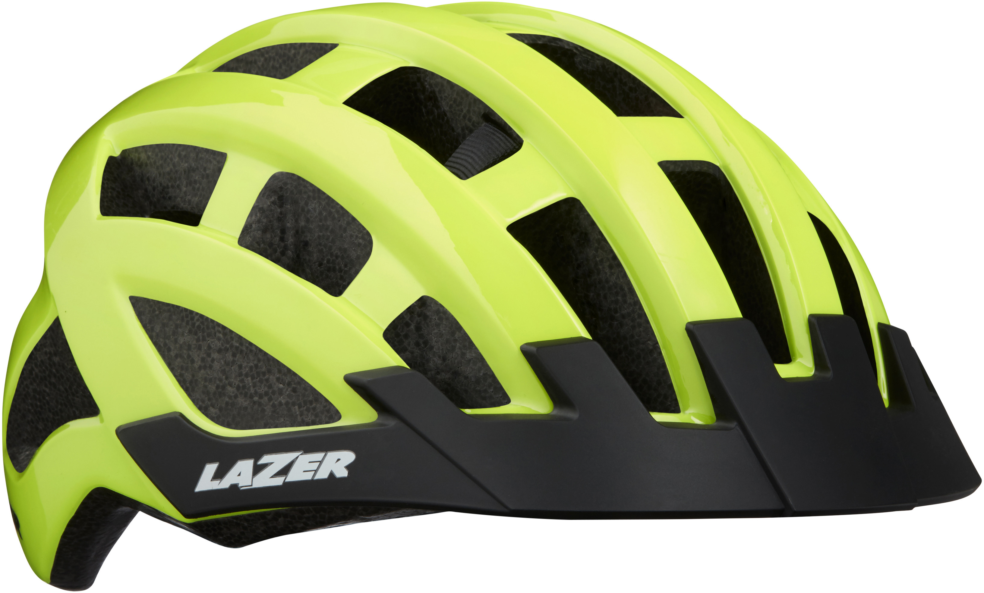 Lazer Compact kask rowerowy fluor żółty połysk