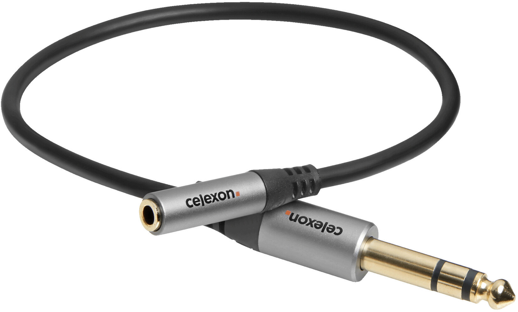 celexon Professional Line analogowy adapter audio wtyczka 6,3mm Jack na 3.5mm gnizado minijack Stereo 0,25m