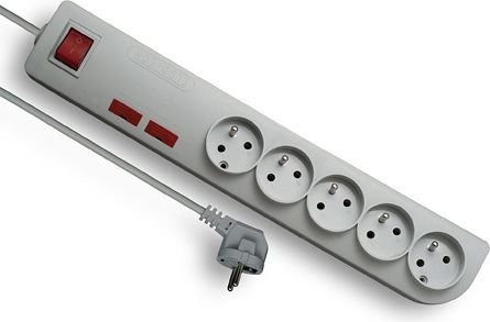 Elgotech Listwa zasilająca 5 gniazd 5m szary PSF-505 PSF-505