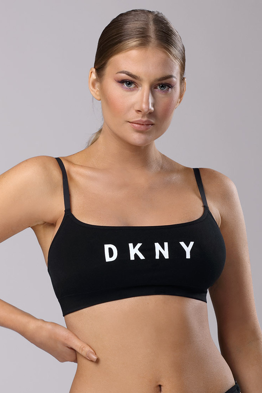 DKNY Biustonosz sportowy czarny