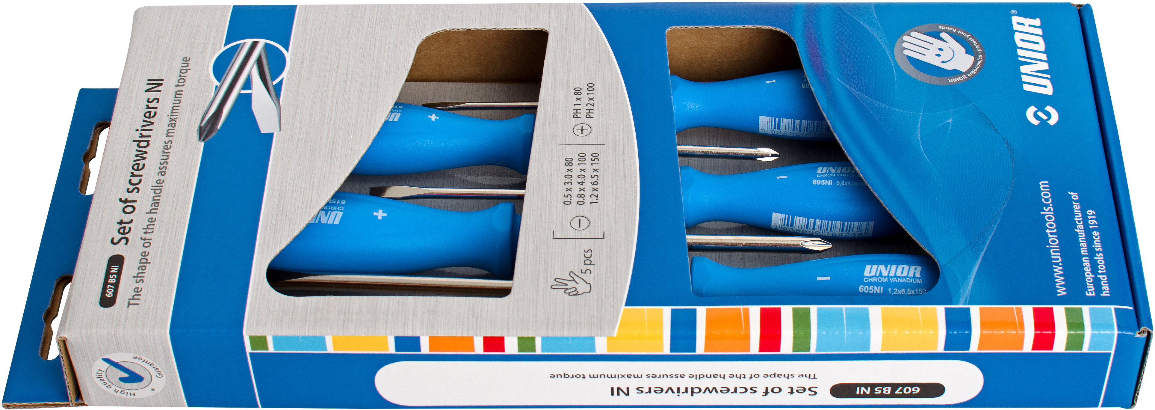 Unior Zestaw wkrętaków UNIOR NI 607B5NI NI 607B5NI (NI - 607B5NI)