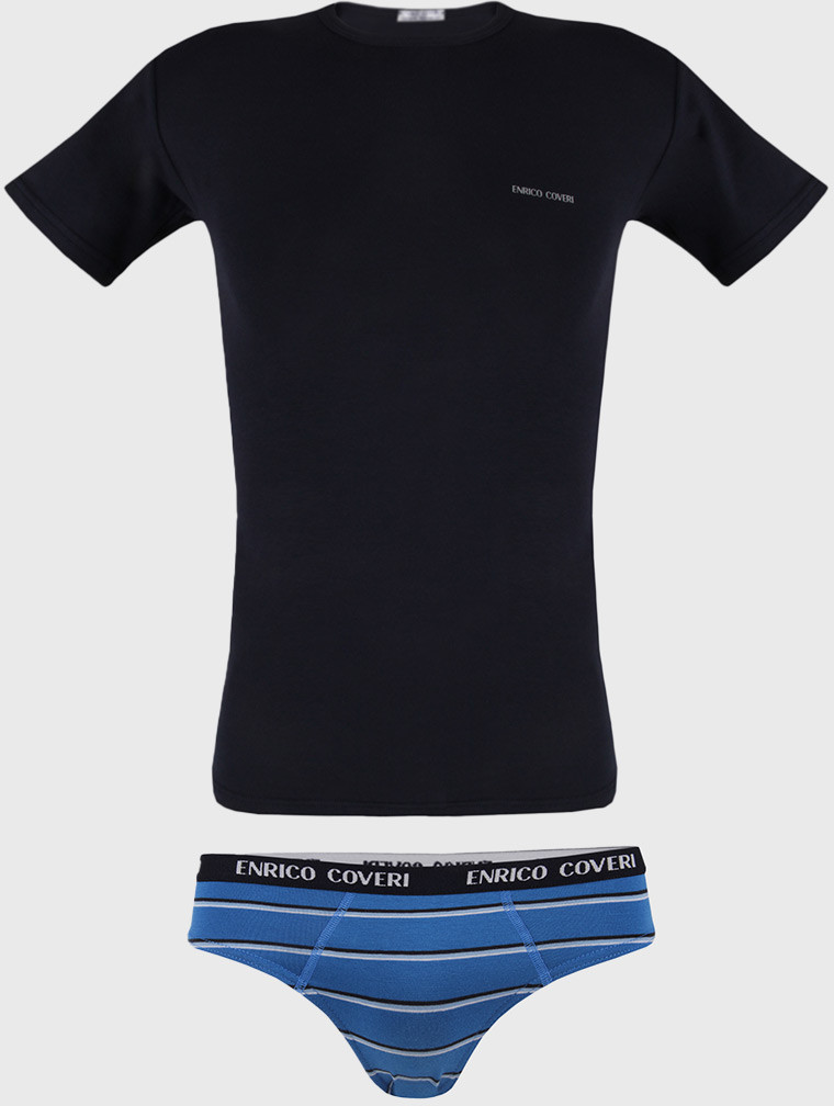 Enrico Coveri Chłopięcy KOMPLET T-shirtu i slipów Patrick
