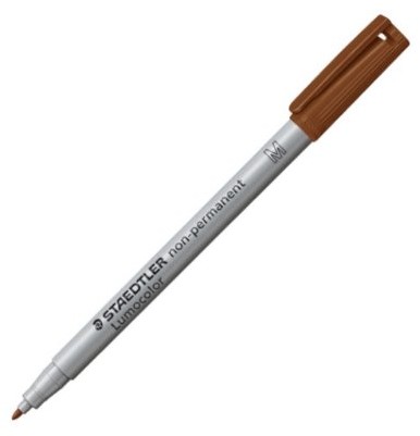 Staedtler 315 Lumocolor zestaw 10 cienkopisów uniwersalnych, końcówka M, średnica ok. 1 mm, niepermanentne, w opakowaniu kartonowym, brązowy 315-7