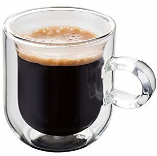 Judge Zestaw JUDGE wykonana ręcznie z podwójnymi ścianami firmy 2 75 ML szklane kubki do kawy espresso, bezbarwny, zestaw 2-cz.