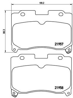 BREMBO Zestaw klocków hamulcowych, hamulce tarczowe P 83 090