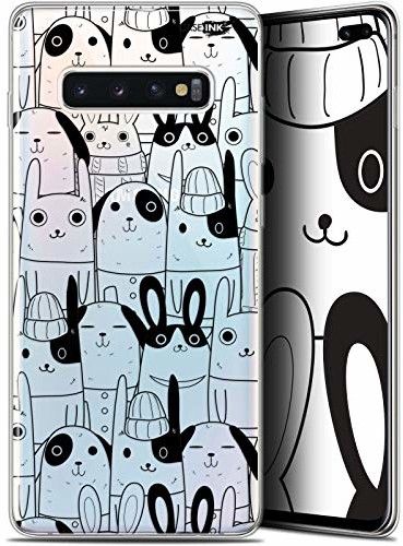 Samsung Caseink Etui ochronne do Galaxy S10+, 6,4 cala, ultracienkie, motyw: zając, czarne CRYSPRNTS10PLUSRABBITSBLK