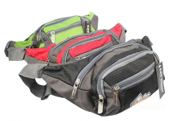 Bag Street Saszetka na pas Biodrówka Nerka Materiał SPORT