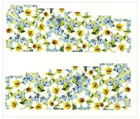 Allepaznokcie Naklejki wodne do paznokci arkusz 6,5 x 5,5 cm na 10 palców a Nr 056