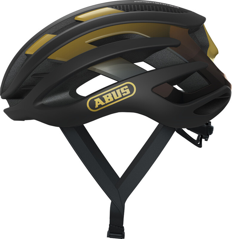 Abus AirBreaker Kask rowerowy, black gold L | 59-61cm 2021 Kaski szosowe 86831