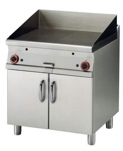 RM Gastro Płyta grillowa gazowa 1 gładka - 1 ryflowana chrom. FTLR - 78 GS