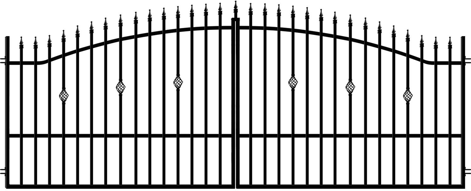 Polargos Brama Flora 3 czarna 160x400cm