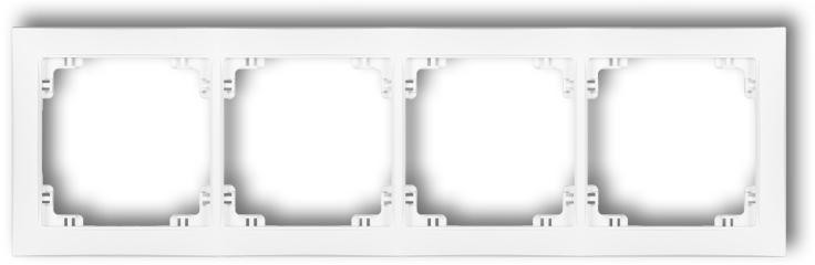 Karlik Deco Soft biały mat ramka 4-krotna 25DRSO-4 25DRSO-4