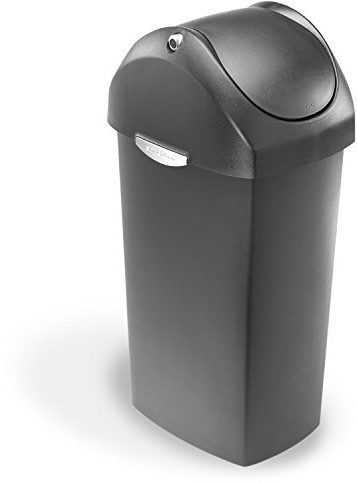 simplehuman kosz na śmieci z ruchomym zamknięciem, pojemność 60l, tworzywo sztuczne, kolor szary MSD-3229027