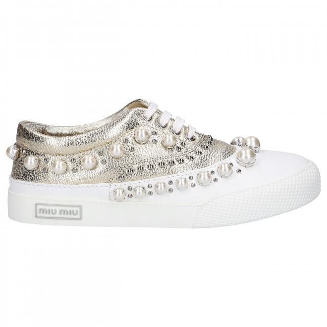 Miu Miu Miu Miu Trampki niskie skóra cielęca