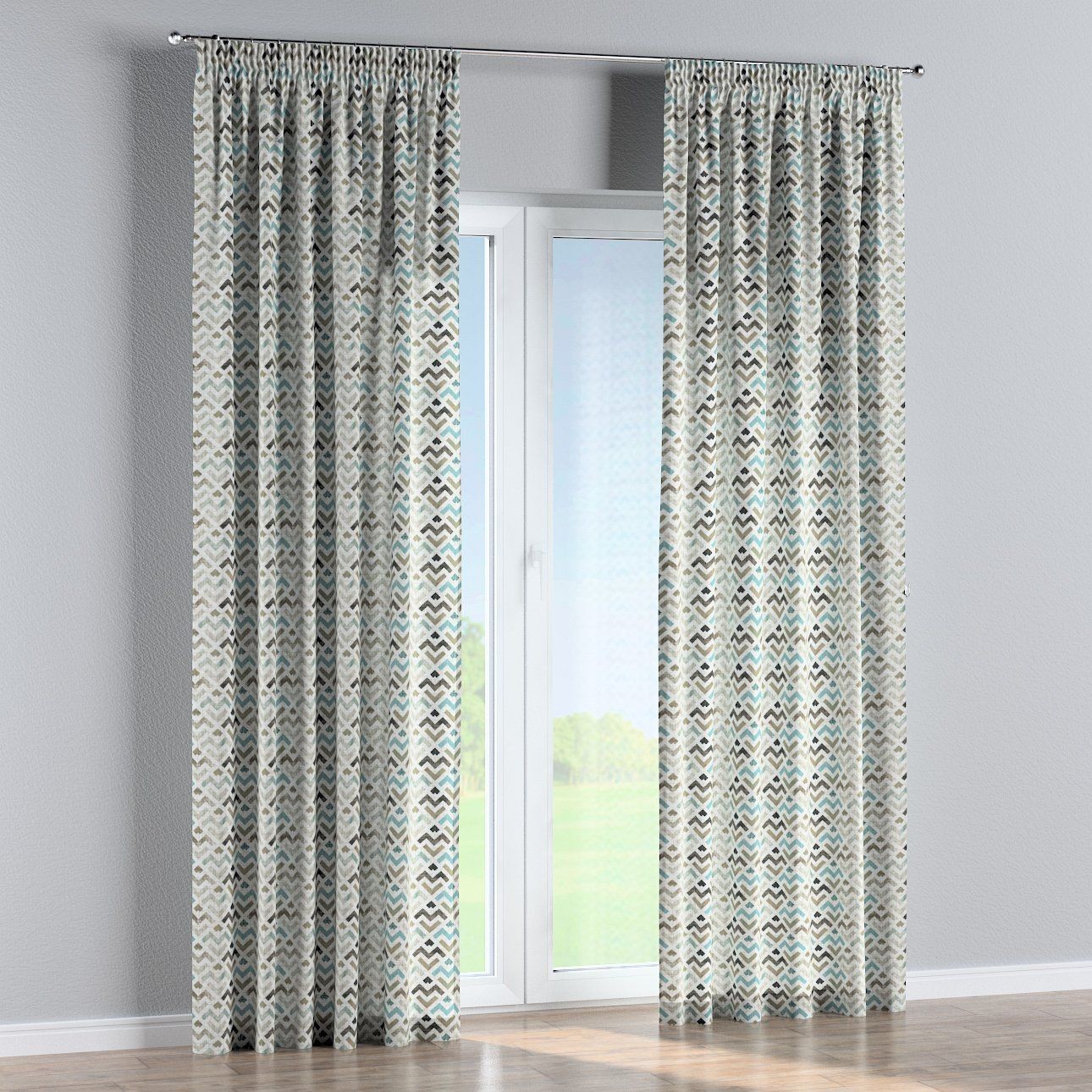 Dekoria Zasłona na taśmie marszczącej 1 szt. 1szt 130 × 260 cm Modern 300-141-93