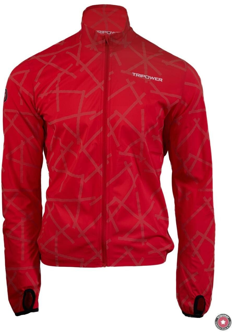 Tripower Wiatrówka kolarska z odblaskami TRIPOWER Lightning Racing Red 59036724693