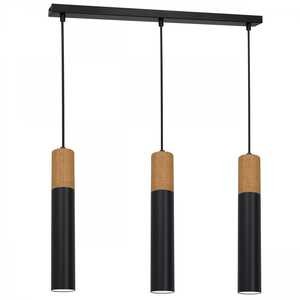 Luminex Cassa 1966 lampa wisząca zwis 3x60W GU10 czarna/drewniana