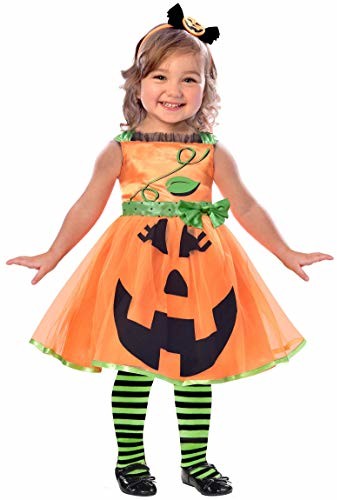 amscan amscan 9903393 urocza sukienka z lampionem w stylu Jack-o-Lantern wiek 3-4 lata - 1 szt 9903393