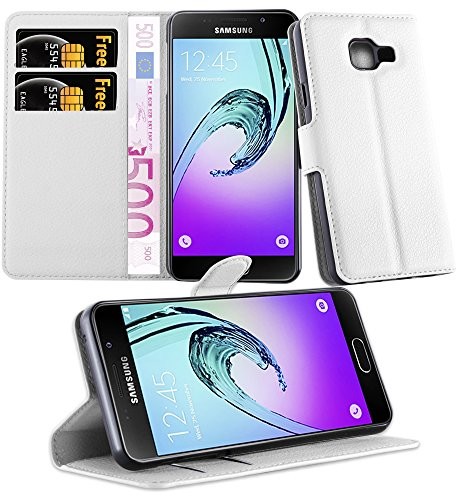 Cadorabo Samsung Galaxy A3 etui (6) Model 2016 firmy cadorabo  pokrowiec osłona ze schowkiem na karty i funkcją stojaka Case Cover osłona etui torebka z klapką Book Style DE-105700