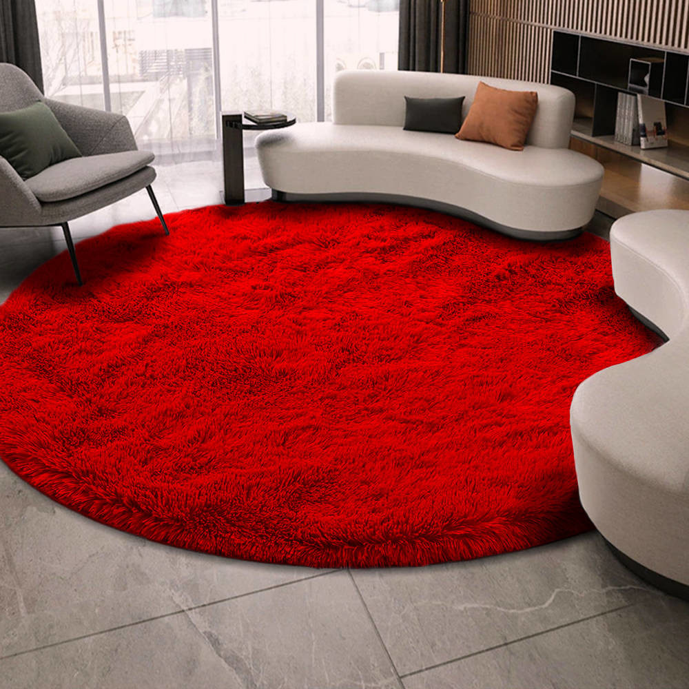 Strado Dywan okrągły Shaggy Strado 150x150 BloodyRed (Jasny Czerwony) DNDRS150150.RED