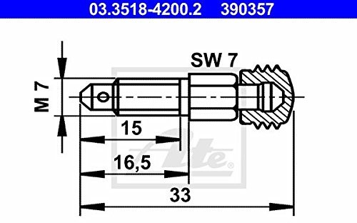 ATE 03.3518  4200.2 śruba/zawór kątowy odpowietrzające 03.3518-4200.2